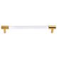 Clear Golden Large Cylinder Glass Door Handles